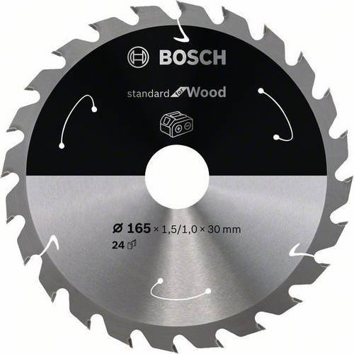 Bosch Hartmetall Kreissägeblatt Standard for Wood für Akkusägen mit 24 Zähnen, Durchmesser: 165 mm, Bohrung: 30 mm - Bild 1