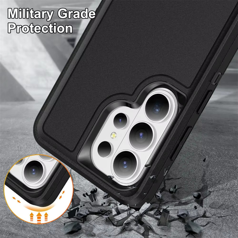 Defender Armor OTT Hybrid Box Handyhülle für Samsung Galaxy S26 S25 S24 S23 S22 FE Ultra Edge Plus in Schwarz - Bild 5