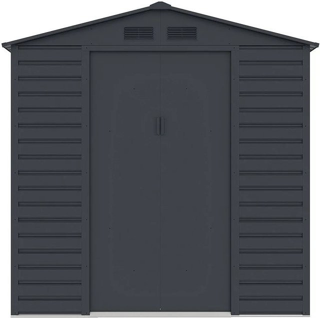 Vente-unique Schrebergartenhaus Adelmo aus verzinktem Stahl in Anthrazitgrau Matt, Höhe: 203 cm - Bild 1