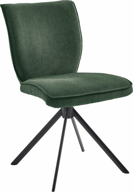Polsterstuhl BRISTOL von NIEHOFF SITZMÖBEL in Grün mit Stoffbezug und Metallgestell - Bild 1
