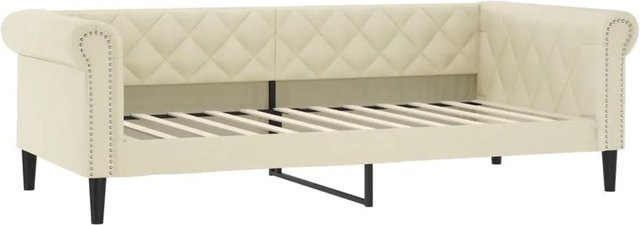 vidaXL Tagesbett in Creme mit Kunstleder und Armlehnen, B/T/H: 200 x 100 x 68 cm - Bild 1