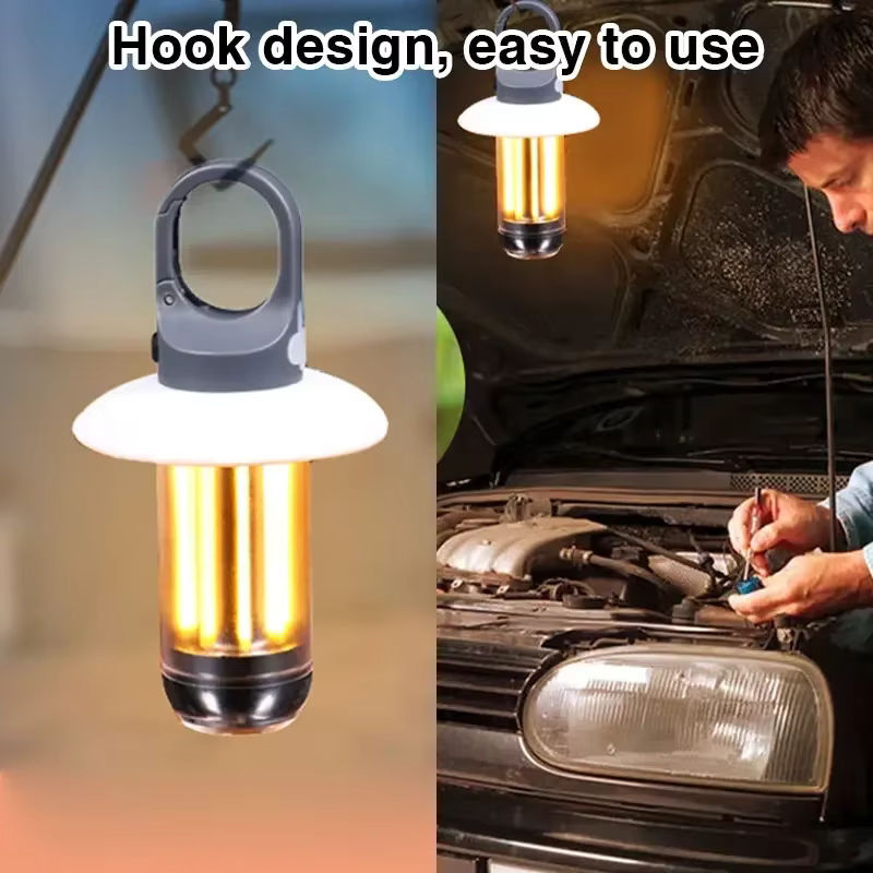 Heinast Camping-Licht mit 8 Lichtfilamenten, wiederaufladbare Zeltlampe mit 5 Beleuchtungsmodi und warmweißem Licht - Bild 4