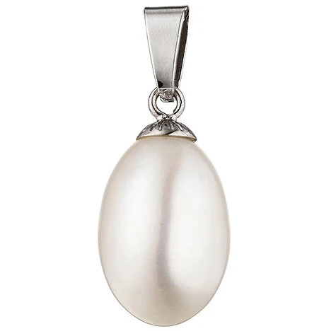 Colfem Anhänger 925 Sterling Silber, rhodiniert, Süßwasser-Perle - Bild 1