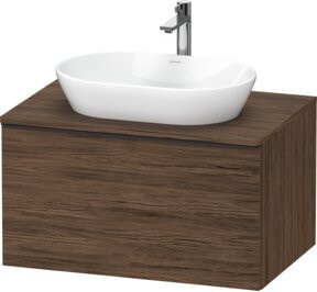Duravit Waschtischunterschrank D-Neo wandhängend in Schwarz und Nussbaum, B/T/H: 80 x 55 x 45,9 cm - Bild 1