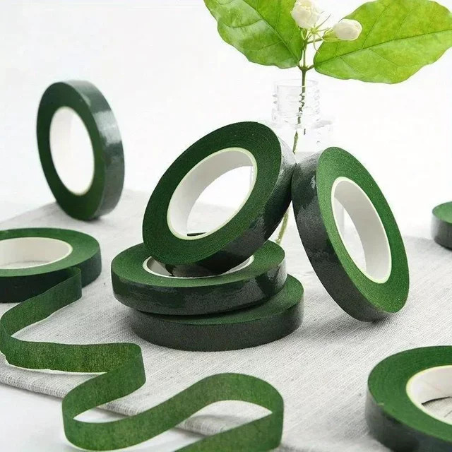Selbstklebendes grünes Blumenstrauß-Klebeband für DIY Künstliche Blumen, Hochzeits- und Partydekoration - Bild 1