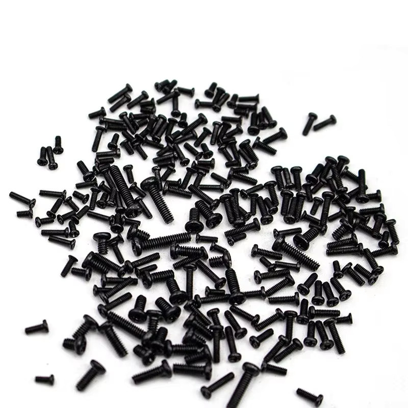 500er Set Ersatzschrauben für Laptop und Notebook in Größe 18, Flachkopf Mini-Schrauben Set für Elektronik-Reparaturen, Farbe: Schwarz - Bild 4