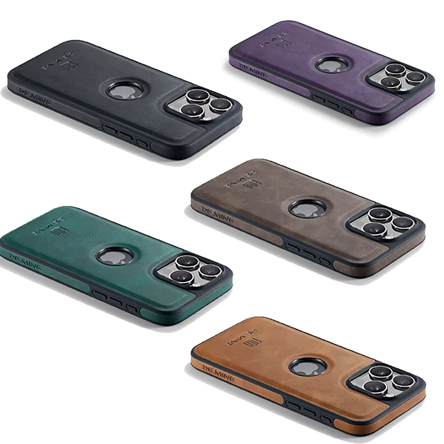 HKNR Leder Kamera Schutzhülle mit MagSafe für iPhone 16 15 14 13 12 11 Pro Max Plus in Braun - Bild 3