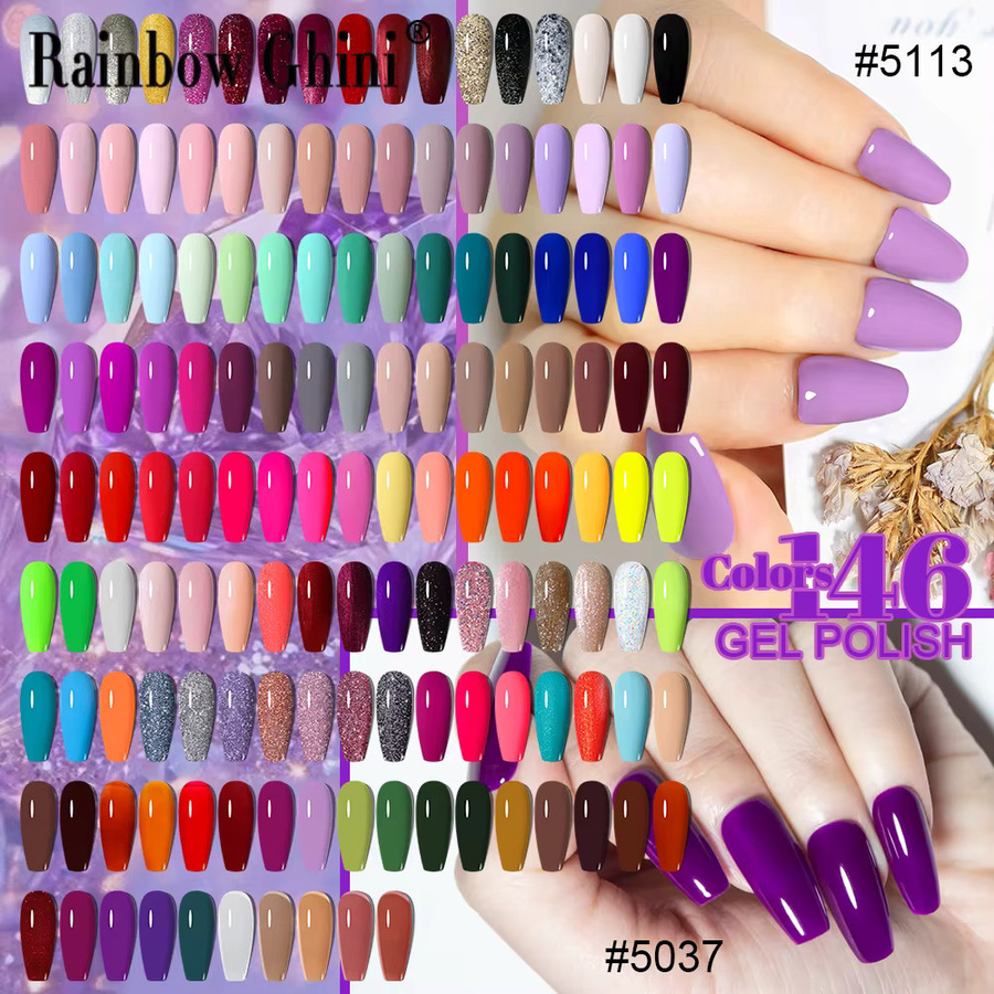 RG Gel-Nagellack Weinrot Glitzer, 15 ml - Bild 5