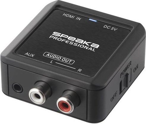 SpeaKa Professional Audio Konverter HDMI zu Cinch in Schwarz - Bild 1