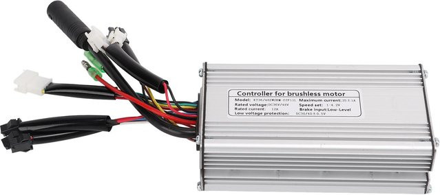 KT 3648V 25A Elektrofahrrad Controller mit Rechteckwellen und Lichtleitung in Silber - Bild 1
