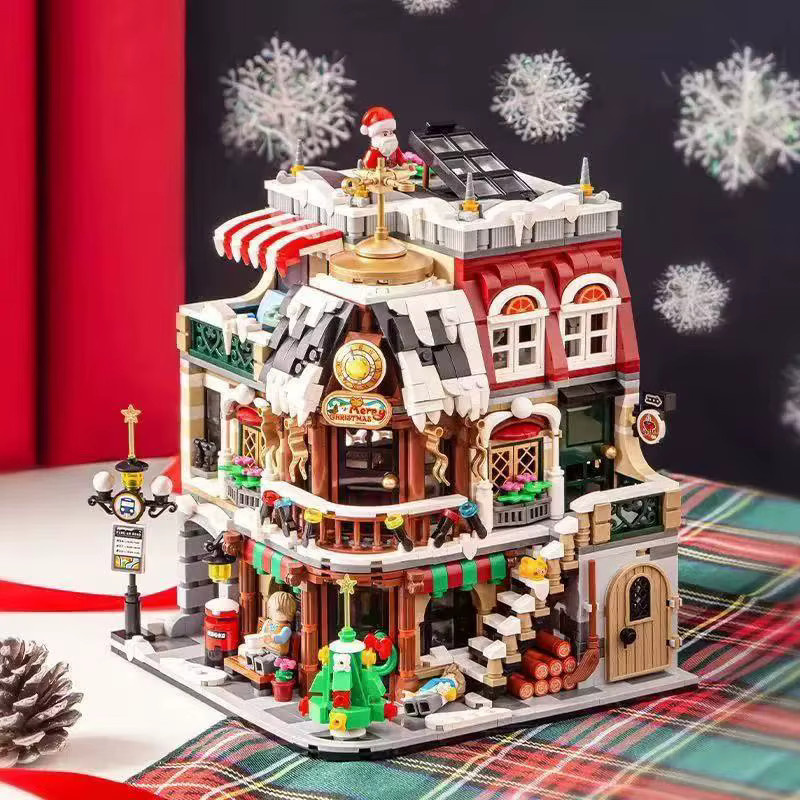 LOZ Weihnachtsbausteine, Straßenszenenserie, DIY-Baumodell, Desktop-Ornamente - Bild 4
