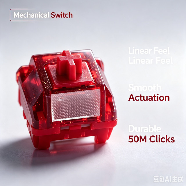 HMX Blossoms Linear Switch 42g 5-Pin MX Mechanische Tastaturschalter in Rot - Bild 1