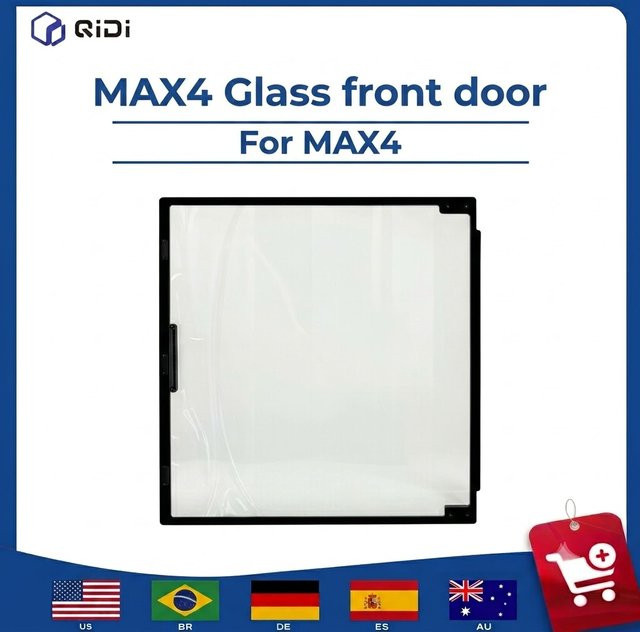QIDI MAX4 Ersatz-Türbaugruppe mit transparenter Glas-Fronttür für FDM 3D-Drucker - Bild 1