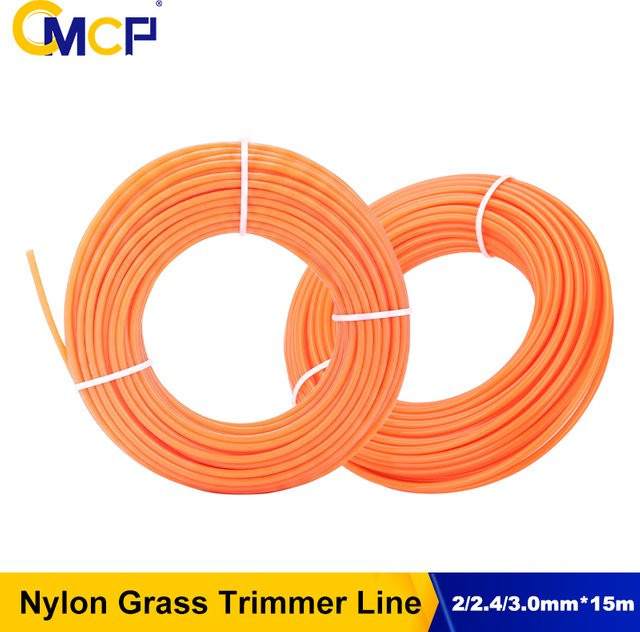 CMCP Runde Nylon-Trimmerleine in Orange, 15 m Mähfaden als Rasentrimmer-Seil und Rasenmäher-Zubehör - Bild 1