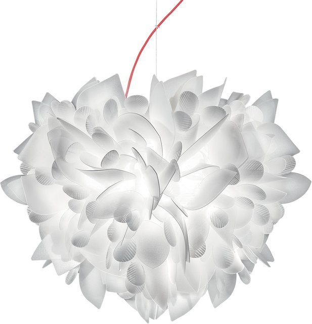 Slamp Veli Foliage Suspension Large Pendelleuchte in Rot mit Opalflex und dimmbarer Höhe - Bild 1