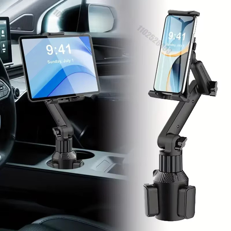 DUTRIEUX iPad-Halterung für das Auto mit 360 Grad drehbarem und verstellbarem Langarm für Handys und Tablets von 4 bis 13 Zoll, Schwarz - Bild 7