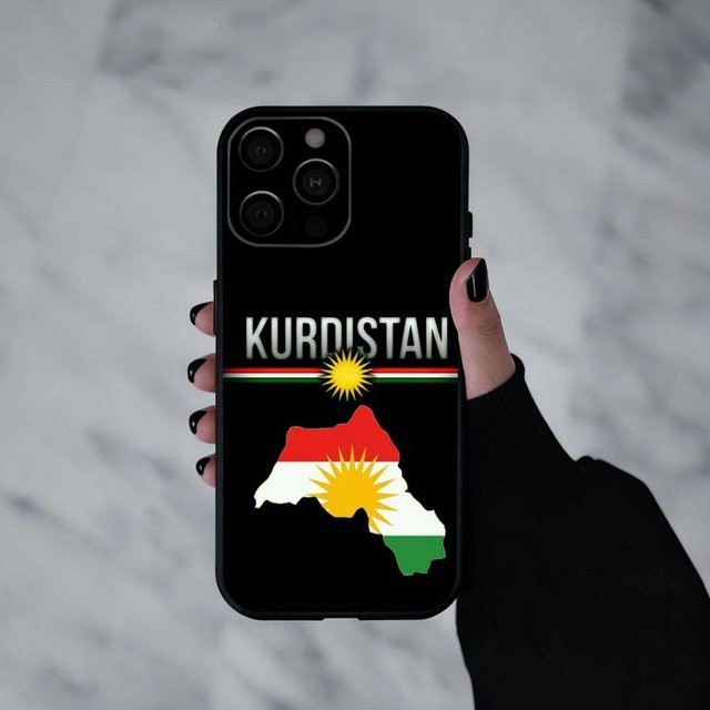 Mart43-1 Handyhülle mit Kurdistan Flagge Design in Schwarz für iPhone 11 bis iPhone 17 Pro Modelle - Bild 1