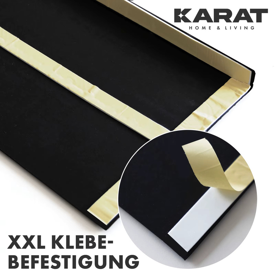 Floordirek Gummi Stufenmatte Diamond in Schwarz, rutschfeste und wetterfeste Treppenmatte mit Rillenstruktur, selbstklebend - Bild 4