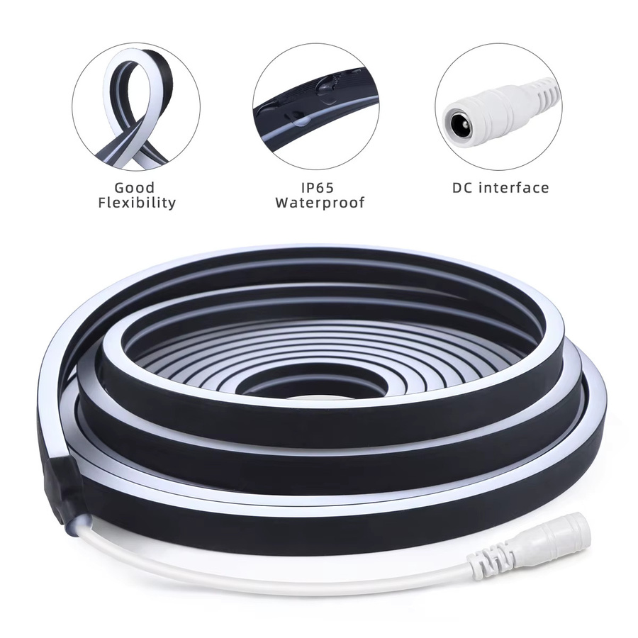 Gyarfas Neon LED Streifen Licht Schwarz DC24V Wasserdicht mit Fernbedienung für Akzentbeleuchtung in Küche und Schrank - Bild 5