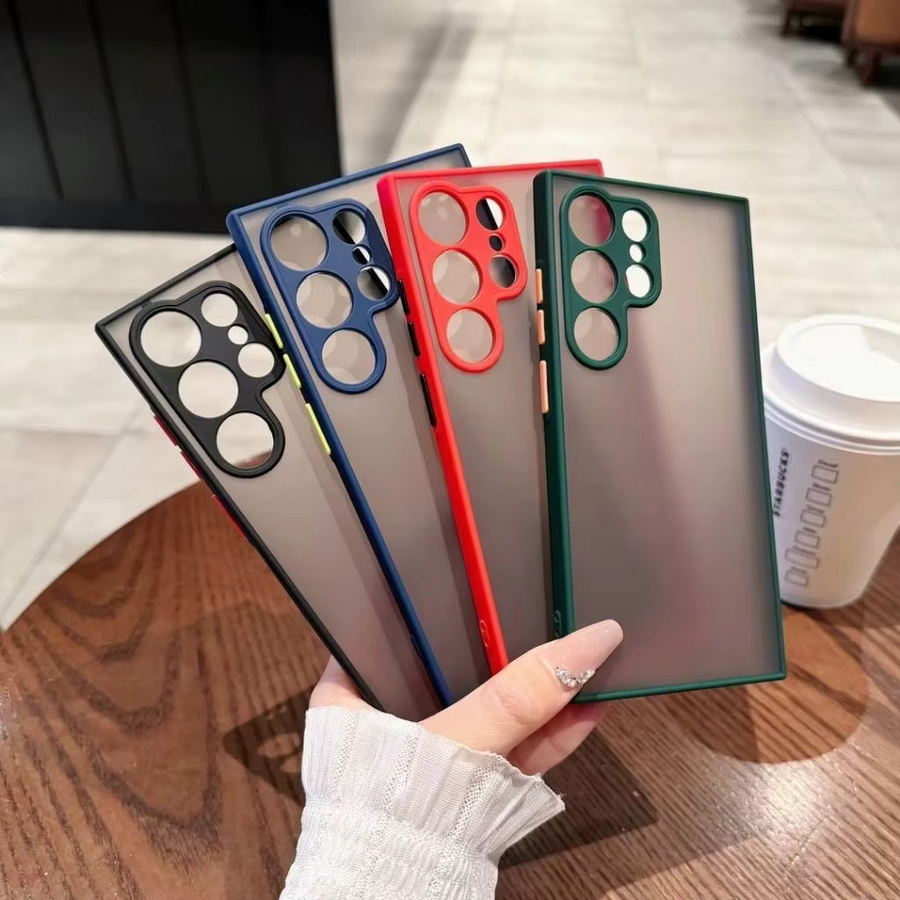 Stoßfeste und matte transparente Schutzhülle für Samsung Galaxy S25 S24 S23 S22 S21 Ultra Plus FE 5G Cover - Bild 1