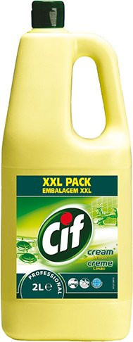 Cif Cream Lemon Professional Creme-Reiniger mit Zitrusduft, Gelb, 2 Liter - Bild 1