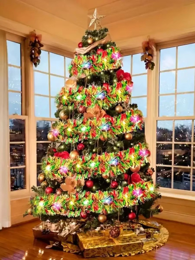 Peach Forest Bunte LED Weihnachts-Lichterkette mit RGB-Effekt für Party und Weihnachtsbaum Dekoration, Mehrfarbig - Bild 4