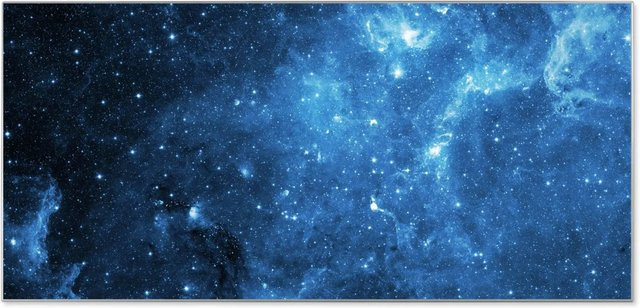 Banjado Magnettafel aus Metall in Silber mit Motiv Universum, B/H: 78 x 37 cm - Bild 1