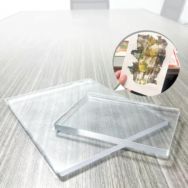 Wiederverwendbare transparente Gel-Druckplatte aus Resin für Druckgrafik und Kunsthandwerk in A4 und A3 - Bild 1