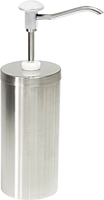 Schneider Druckknopf Dosierspender in Weiß und Edelstahl, Durchmesser: 12 cm, Höhe: 38 cm, 2000 ml - Bild 1