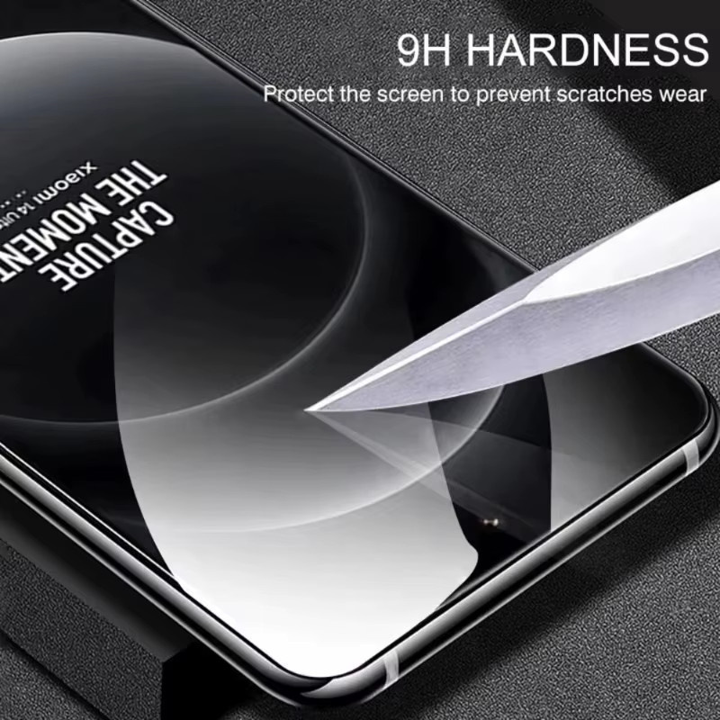 4in1 Displayschutzfolie aus gehärtetem Glas für Xiaomi 14 Ultra, 14 Pro, 13, 12 Pro und Mi 13 Pro inklusive Kameraobjektivfolie, transparent - Bild 2