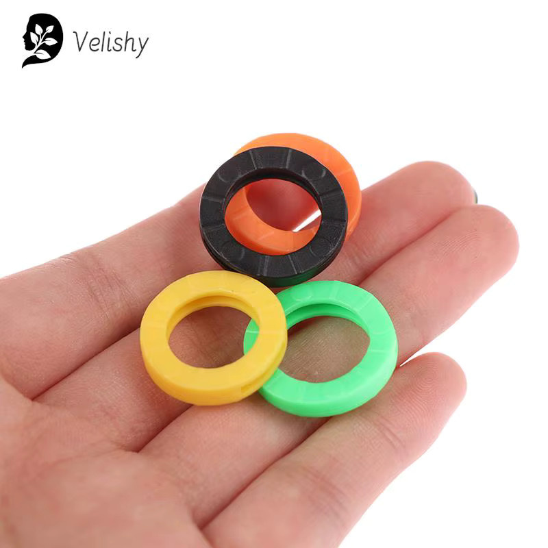 Velishy Schlüsselabdeckungen, Silikon, rund, mehrfarbig, Unisex - Bild 2