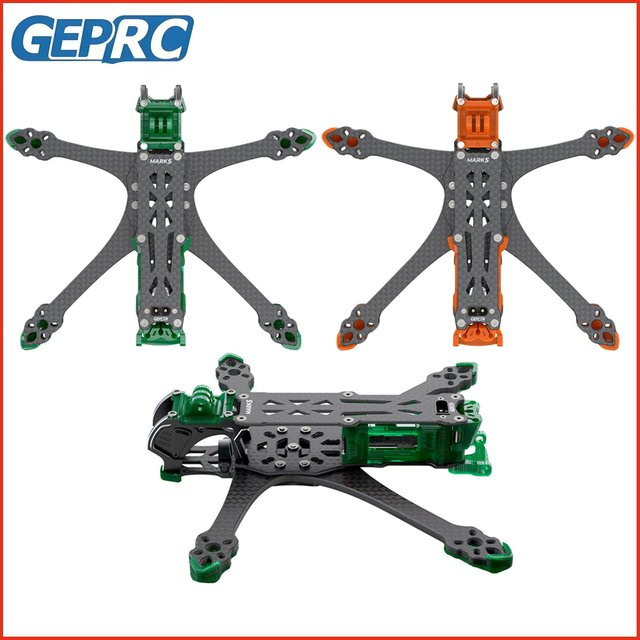 GEPRC MK5 GEP-MK5 O4 Pro DC Drohnenrahmen-Kit aus Carbonfaser für DJI O4 Air Unit Pro in Green und Multicolour - Bild 1