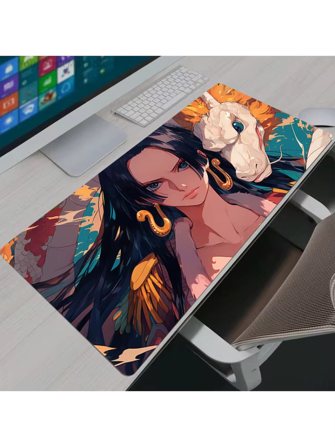 Bandai One Piece Boa Hancock Anime Mauspad XXL in Multicolour mit HD-Druck und genähtem Rand für Gamer - Bild 2