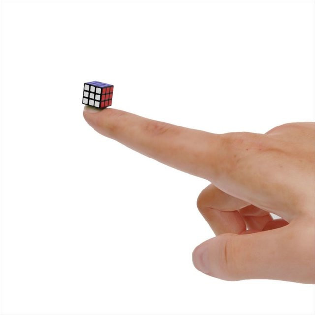 Mini Zauberwürfel 3x3, Puzzle, Blau/Rosa/Schwarz, ab 14 Jahren - Bild 1