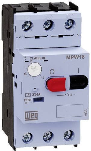 WEG Motorschutzschalter MPW18-3-U018, 18 A, 3 Schließer, Grau - Bild 1