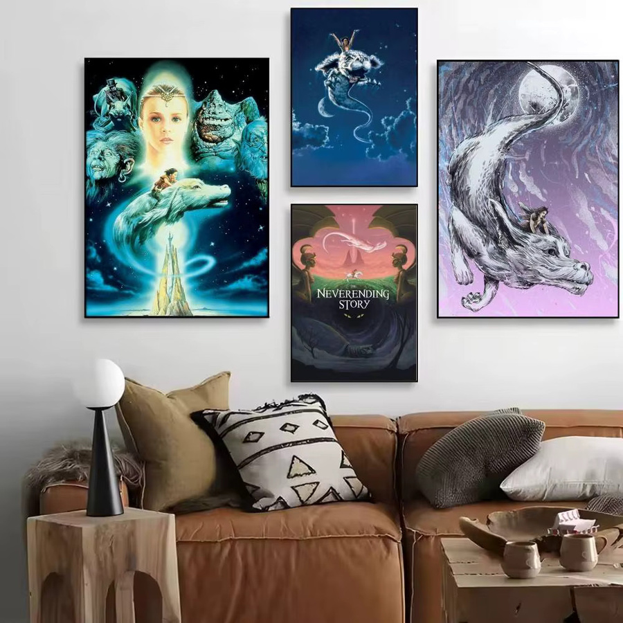 N-NeverEnding Story Poster Vintage Wandkunst Dekoration in Multicolour aus Papier - Bild 2