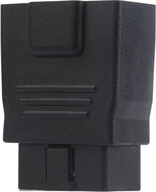 TOMTOP JMS 16Pin OBD2 Stecker Adapter Männlich zu Weiblich aus ABS Kunststoff in Grau und Schwarz - Bild 1
