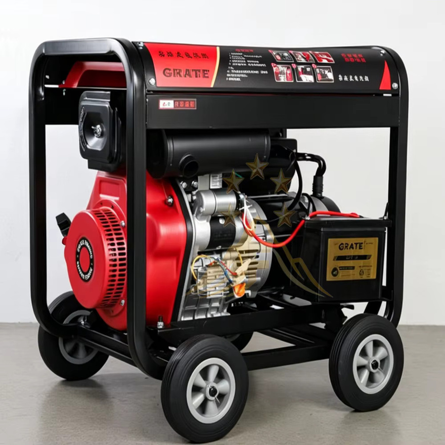 KUOXUAN Smart Dieselgenerator für den Heimgebrauch, 10KW, 220V/380V Dreiphasig, Rot - Bild 4
