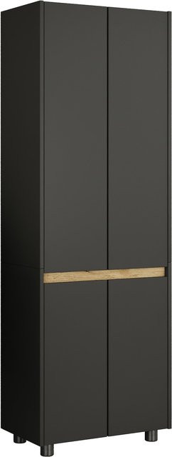 VCM Badezimmerschrank Cosila aus Holz mit vier Drehtüren und Einlageböden, H x B x T: 165 x 57 x 33 cm - Bild 1