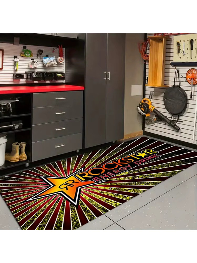VIKAMA1PC Dekorative Motorradmatte in Schwarz für Garage und Wohnzimmer - Bild 6
