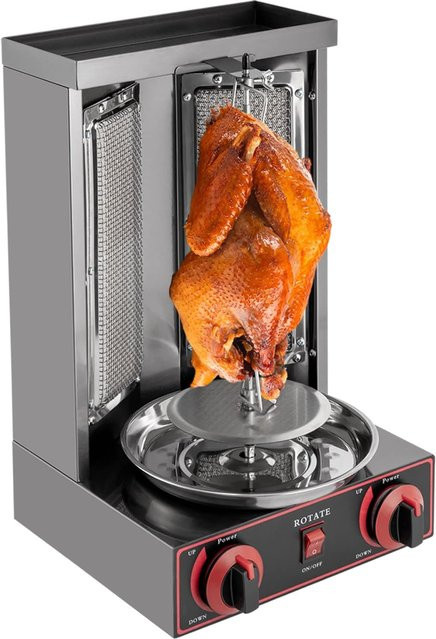 Bymaocar Kebab-Maker Gasgrill, vertikaler Barbecue-Grill in Silber, B/T/H: 48,0 x 30,0 cm - Bild 1