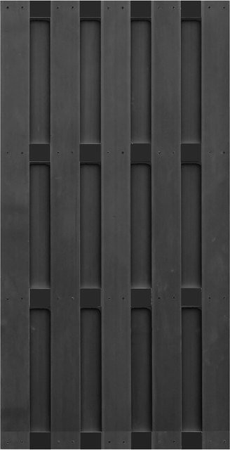 T & J Emden-Serie WPC-Lamelle Anthrazit Hohlkammerprofil B: 90 cm, H: 180 cm - Bild 1