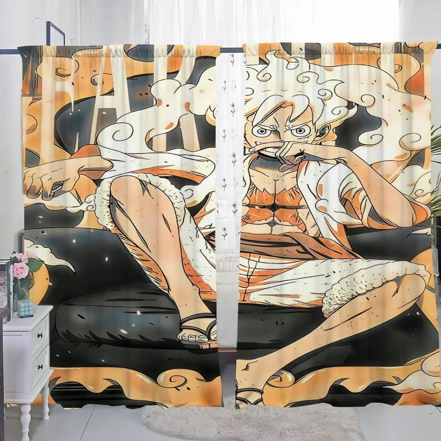 2er-Set Verdunkelungsvorhänge für Fenster und Türen in modernem Stil, Haushalt Supplies MH, Mehrfarbig, B: 50 cm, H: 70 cm - Bild 1