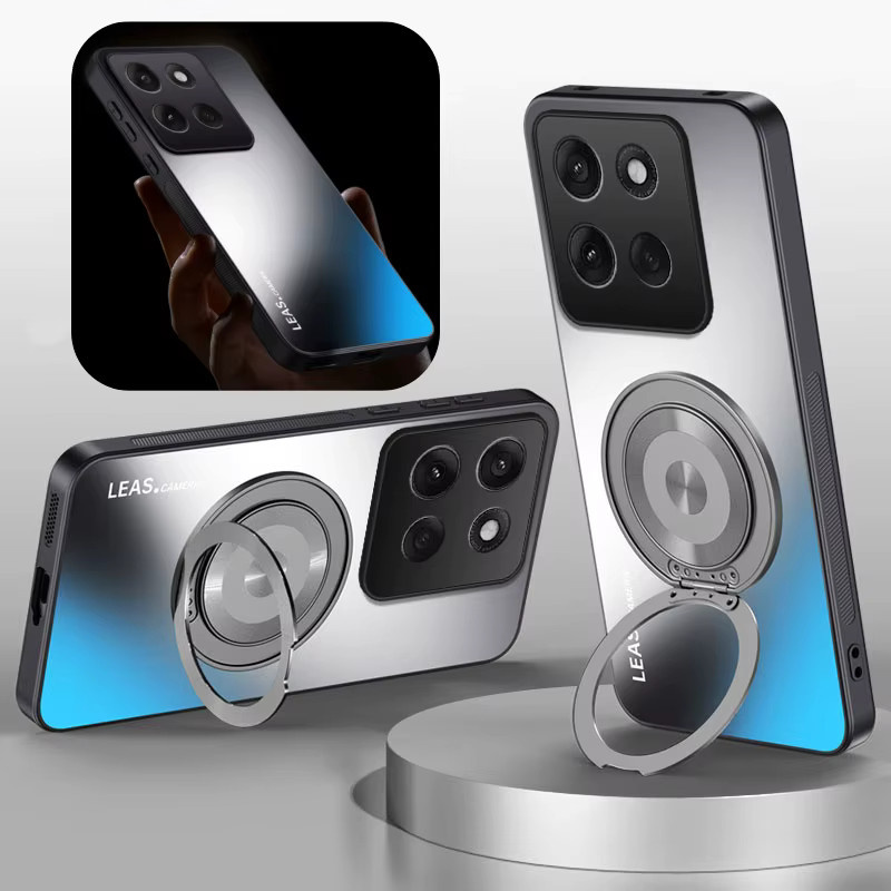 Magnetische Schutzhülle mit Ständer für Motorola Moto G86 G75 G45 G56 G55 G35 G14 G54 G24 G34 in Grau - Bild 5