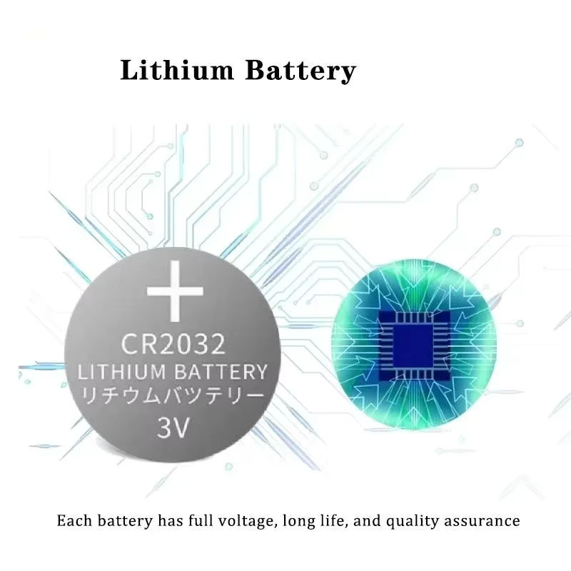 WHITECRANE CR2032 DL2032 Lithium-Knopfbatterien 3V in Silber für Autoschlüssel, Fernbedienungen und Uhren - Bild 3