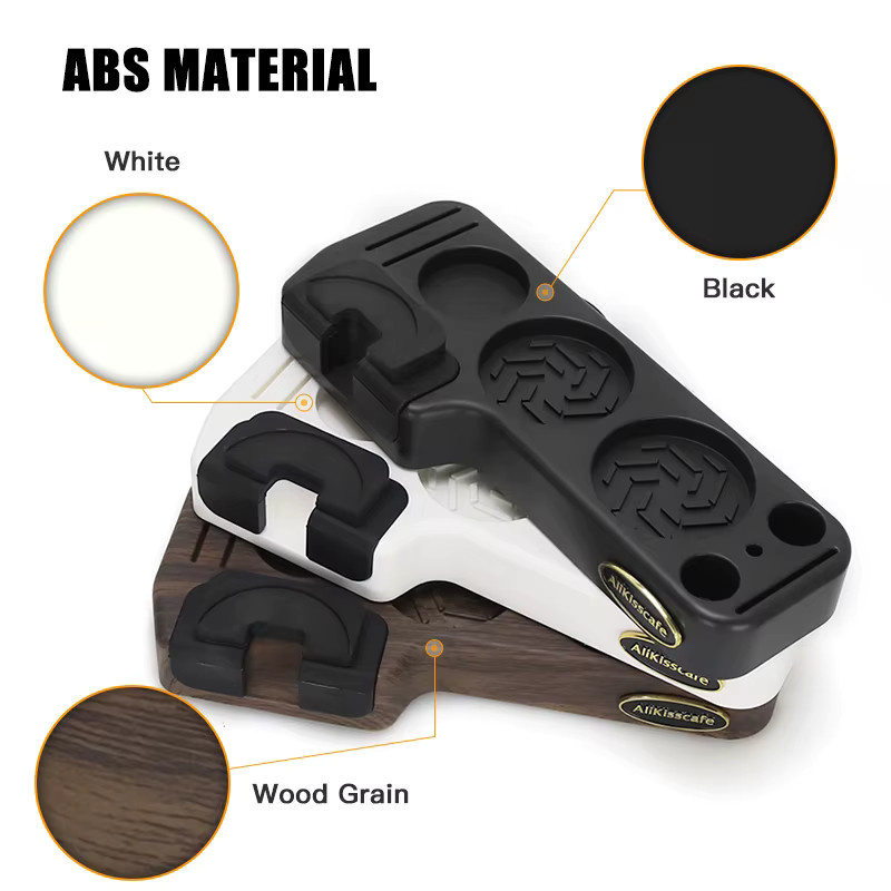 Kaffee Tamping Station aus ABS Kunststoff in Schwarz für Delonghi und Breville Siebträger 51mm, 54mm und 58mm Barista Zubehör - Bild 4