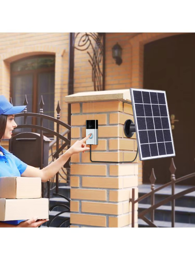 ATUOTIN 4W Solarpanel für Ring Video Doorbell 4 mit 3m Ladekabel und 360 Grad verstellbarer Wandhalterung in Schwarz oder Weiß - Bild 7