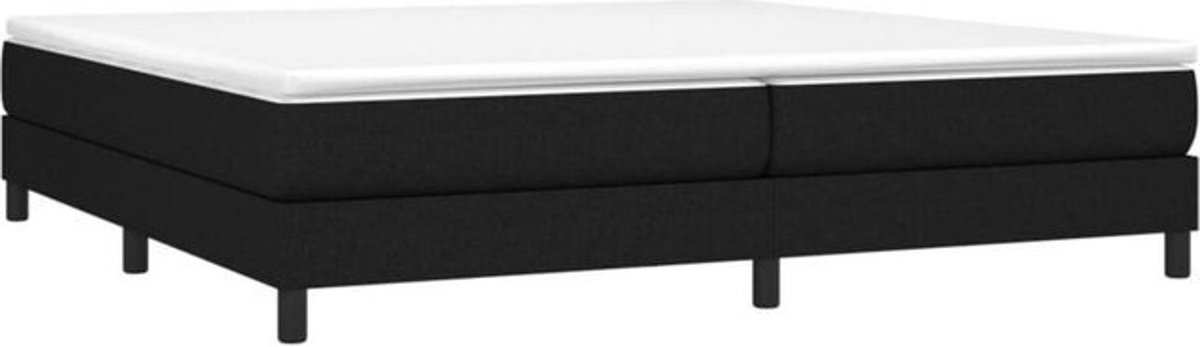 Vidaxl Boxspringbett mit Matratze in Schwarz aus Stoff und Holzwerkstoff B/T/H: 200 x 200 x 25 cm - Bild 1