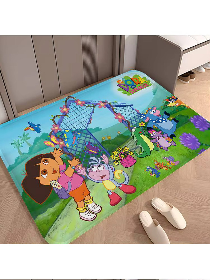 Potdemiel D-Dora Anime Explorer Teppich Multicolor, rutschfeste Bodenmatte für Flur, Schlafzimmer oder Waschküche - Bild 3