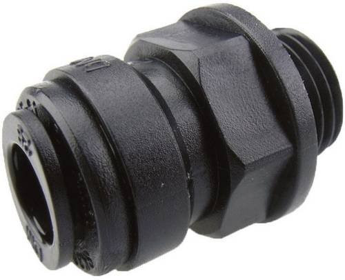 DM-Fit Gerade-Verbinder AMCB0604M in Schwarz mit 1/4 Außengewinde und 6mm Rohr-Durchmesser - Bild 1